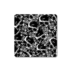 Skulls Pattern Square Magnet