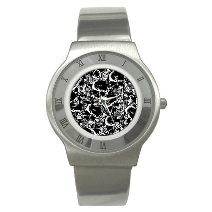 Skulls pattern Stainless Steel Watch