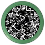 Skulls pattern Color Wall Clocks Front