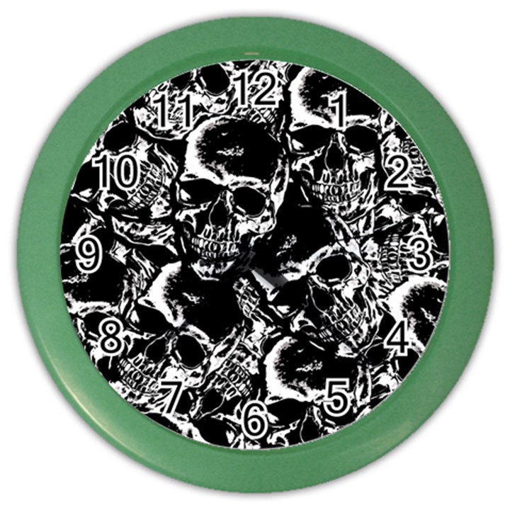 Skulls pattern Color Wall Clocks