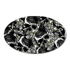 Skulls Pattern Oval Magnet