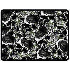 Skulls Pattern Fleece Blanket (large)  by ValentinaDesign