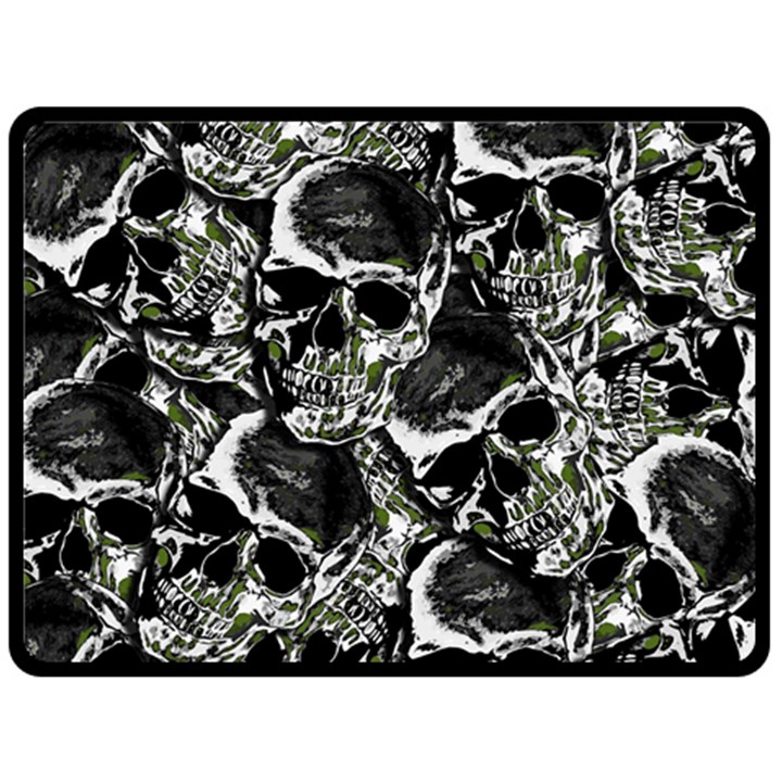 Skulls pattern Double Sided Fleece Blanket (Large) 