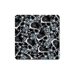 Skulls Pattern Square Magnet by ValentinaDesign