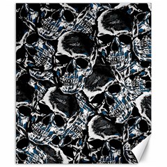 Skulls Pattern Canvas 8  X 10  by ValentinaDesign