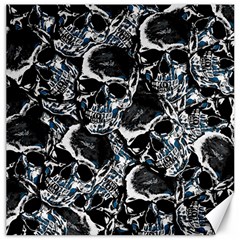 Skulls Pattern Canvas 16  X 16  