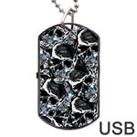 Skulls pattern Dog Tag USB Flash (One Side) Front