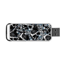 Skulls Pattern Portable Usb Flash (one Side) by ValentinaDesign