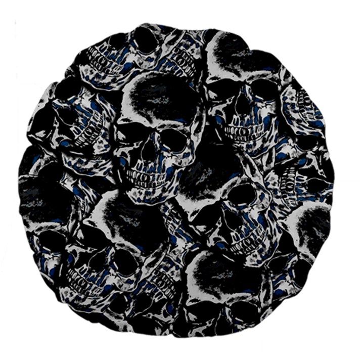 Skulls pattern Large 18  Premium Round Cushions