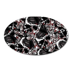 Skulls Pattern Oval Magnet