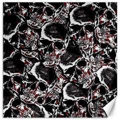 Skulls Pattern Canvas 20  X 20   by ValentinaDesign