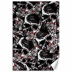 Skulls Pattern Canvas 24  X 36 