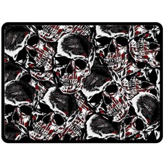 Skulls Pattern Fleece Blanket (large) 