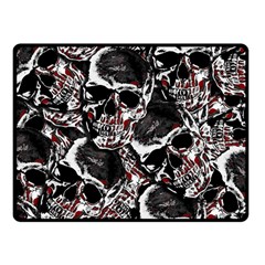 Skulls Pattern Fleece Blanket (small) by ValentinaDesign