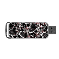 Skulls Pattern Portable Usb Flash (one Side) by ValentinaDesign