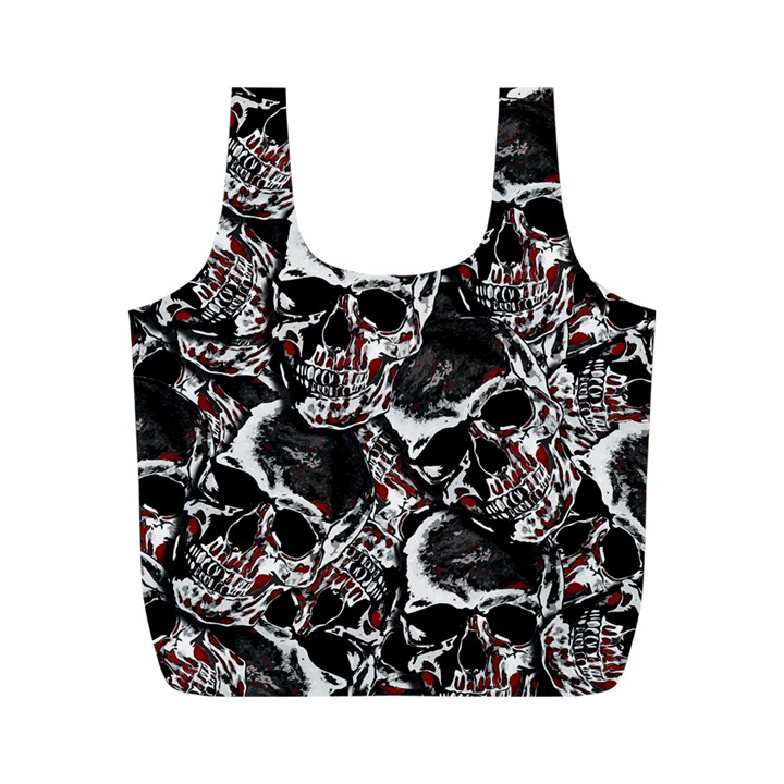 Skulls pattern Full Print Recycle Bags (M) 