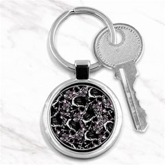 Skulls Pattern Key Chains (round)  by ValentinaDesign