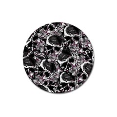 Skulls Pattern Magnet 3  (round)