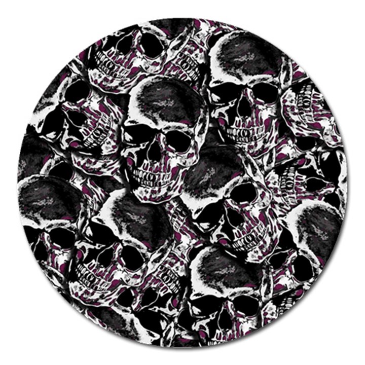 Skulls pattern Magnet 5  (Round)