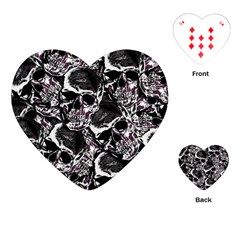 Skulls Pattern Playing Cards (heart)  by ValentinaDesign