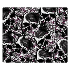 Skulls Pattern Double Sided Flano Blanket (small)  by ValentinaDesign