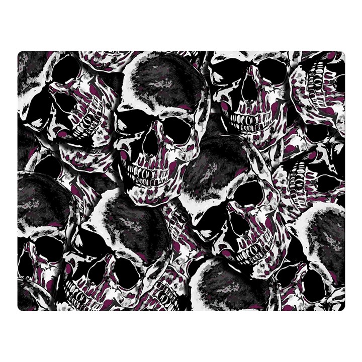 Skulls pattern Double Sided Flano Blanket (Large) 