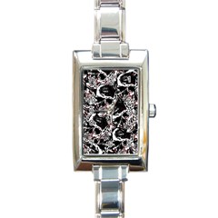 Skull Pattern Rectangle Italian Charm Watch