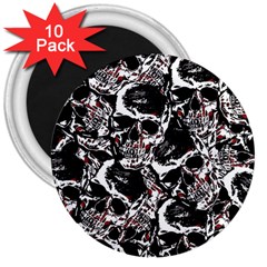 Skull Pattern 3  Magnets (10 Pack) 