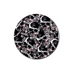 Skull pattern Rubber Round Coaster (4 pack)  Front