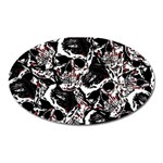 Skull pattern Oval Magnet Front