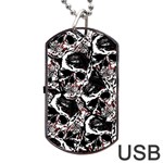 Skull pattern Dog Tag USB Flash (Two Sides) Front