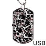 Skull pattern Dog Tag USB Flash (Two Sides) Back