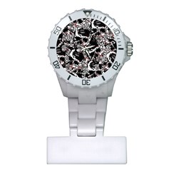 Skull Pattern Plastic Nurses Watch