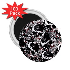 Skull Pattern 2 25  Magnets (100 Pack)  by ValentinaDesign