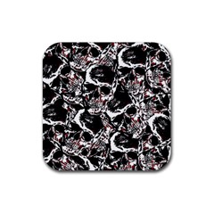 Skull Pattern Rubber Coaster (square) 