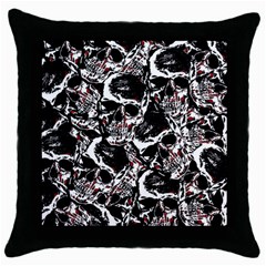 Skull Pattern Throw Pillow Case (black) by ValentinaDesign