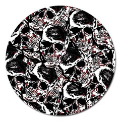 Skull Pattern Magnet 5  (round)