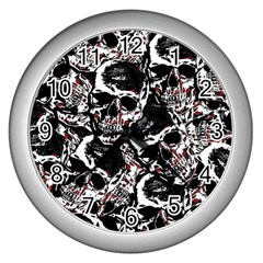 Skull Pattern Wall Clocks (silver) 