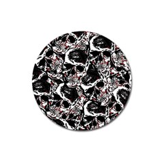 Skull Pattern Magnet 3  (round) by ValentinaDesign