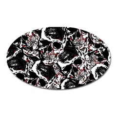 Skull Pattern Oval Magnet