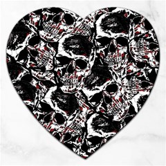 Skull Pattern Jigsaw Puzzle (heart) by ValentinaDesign