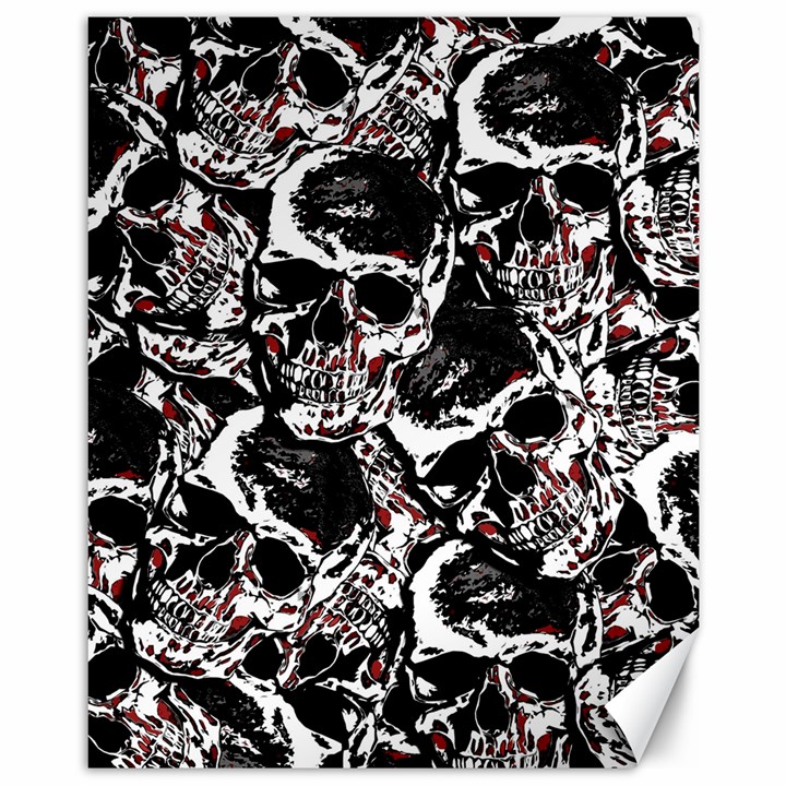 Skull pattern Canvas 11  x 14  