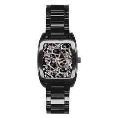 Skull Pattern Stainless Steel Barrel Watch by ValentinaDesign