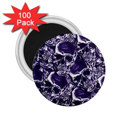 Skull Pattern 2 25  Magnets (100 Pack)  by ValentinaDesign