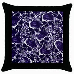 Skull Pattern Throw Pillow Case (black) by ValentinaDesign