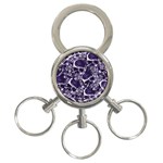 Skull pattern 3-Ring Key Chains Front