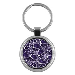 Skull Pattern Key Chains (round)  by ValentinaDesign