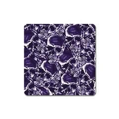 Skull Pattern Square Magnet by ValentinaDesign