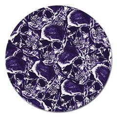 Skull Pattern Magnet 5  (round)