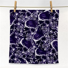 Skull Pattern Face Towel by ValentinaDesign